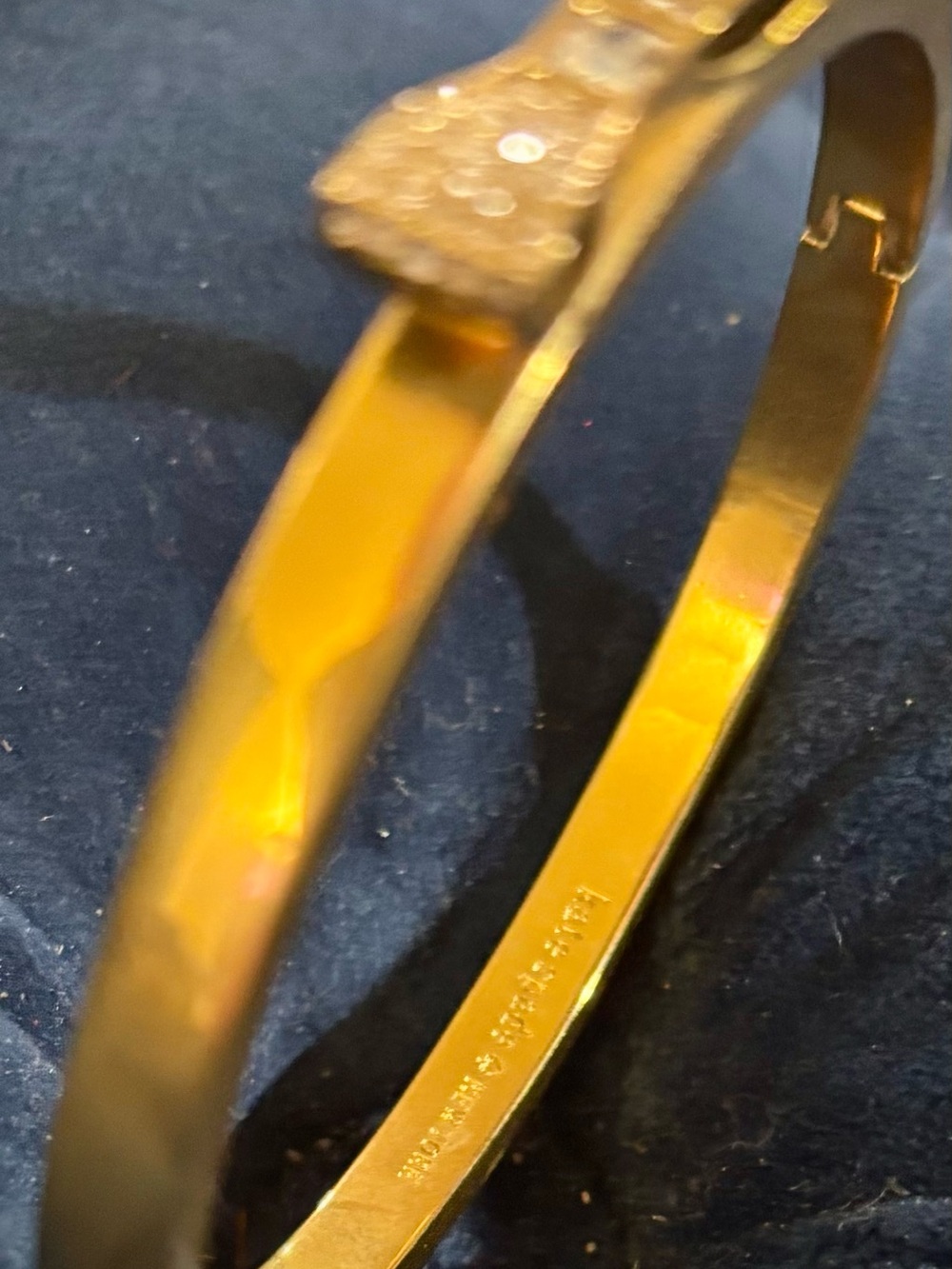 kate spade Gold Bow Crystal Bangle Bracelet - Picture 2 of 3